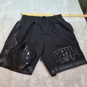 Pro Standard Philadelphia 76ers Shorts 2XL Black Patches‎ HEAVY NBA Basketball